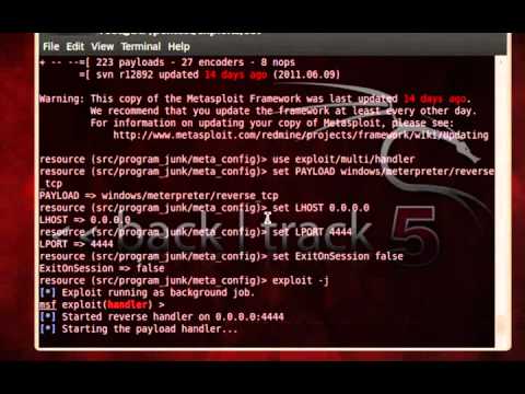 Backtrack 5 Set Java Applet Attack Method