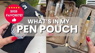 👀 What’s In My Pen Pouch 🖋️All That Fits Hobonichi Small Drawer Pouch Black Journaling #essentials