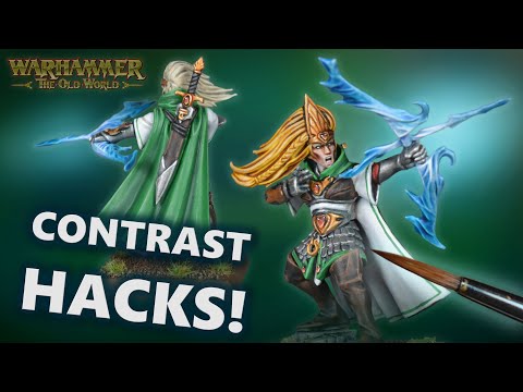 Contrast Hacks! Painting High Elves Sisters of Avelorn for Warhammer: The Old World! Tutorial