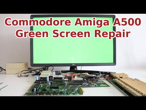 Commodore Amiga 500 Green Screen Fix