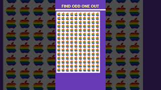 FIND THE ODD ONE OUT | SPOT THE ODD EMOJI OUT | PUZZLE QUIZ FUN GAME #puzzlegamewithfun