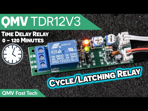 QMV TDR12V3 12 VDC SPDT 0 - 120 Minute Adjustable Off Time Delay Relay with x10 Option