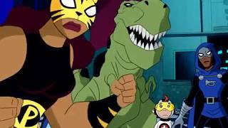 Remaining Titans fighting all villains