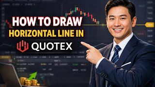 How to DRAW HORIZONTAL LINE in Quotex (Step by Step)