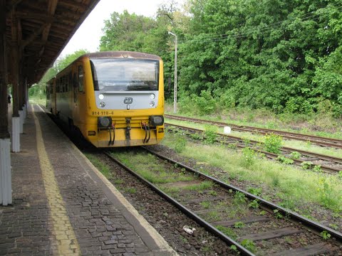 Mitfahrt im "RegioNova" ČD-Baureihe 814 der České dráhy von Jindřichov ve Slezsku nach Głuchołazy