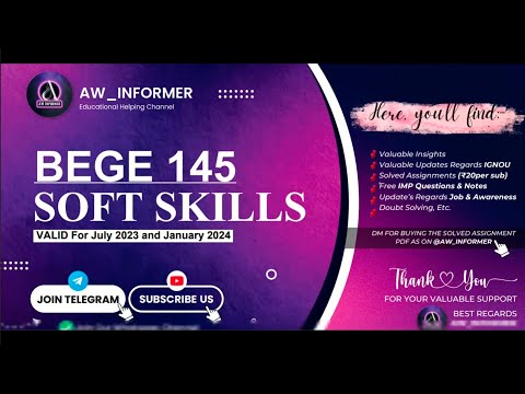 BEGE 145 SOLVED ASSIGNMENT 23-24 | BEGE 145 SOLVED ASSIGNMENT IN ENGLISH 23-24 | FREE SOLVED ASSI.😮😦