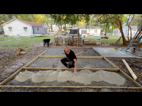 How To DIY Dry Pour A Large Concrete Slab In Real Time