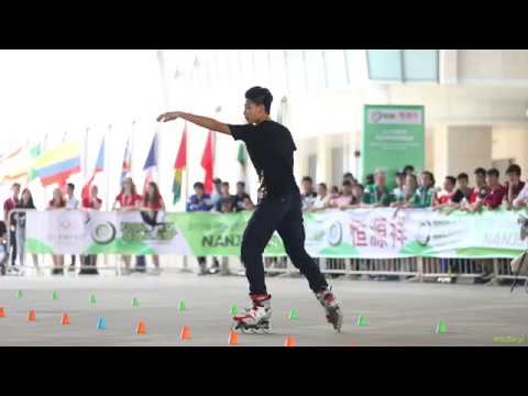 2017 Roller Games，Junior Men Classic Slalom 4th，Lai Hsu Chieh 青男花桩 4th 赖徐捷 中华台北