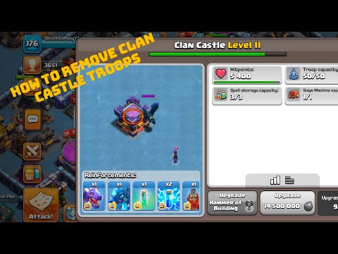 How to remove clan castle troops in Clash of Clans