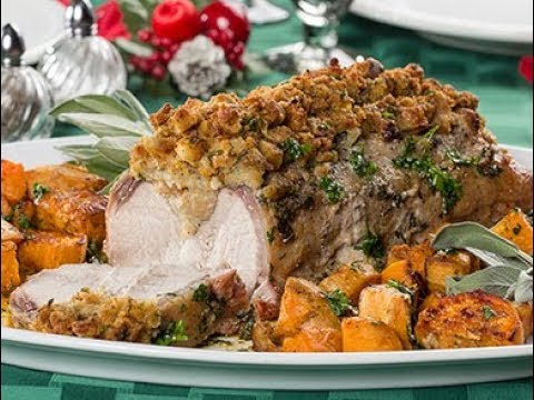 Herb Stuffed Pork Loin