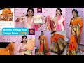 Meesho Vintage Rust Orange Saree Collection Affordable Price Women Readymade Blouse APNAFASHIONS