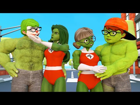 NickHulk Vs Zombie Vs Siren Head - Scary Teacher 3D Monster Giant Attack City Animation