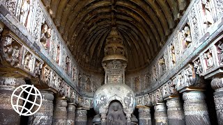 Ajanta Caves, Maharashtra, India  [Amazing Places 4K]