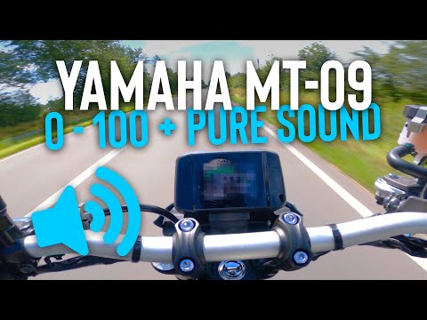 YAMAHA MT-09 2021 0-100 Test- PURE SOUND RAW FIRST RIDE / TESTRIDE