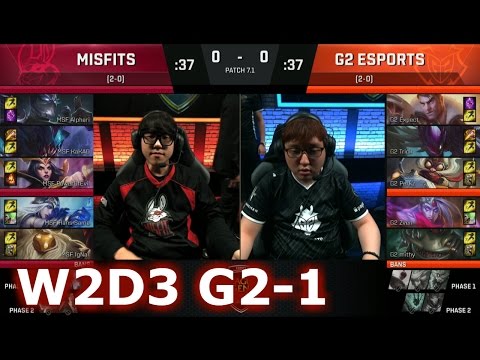 Misfits vs G2 eSports | Game 1 S7 EU LCS Spring 2017 Week 2 Day 3 | MSF vs G2 G1 W2D3