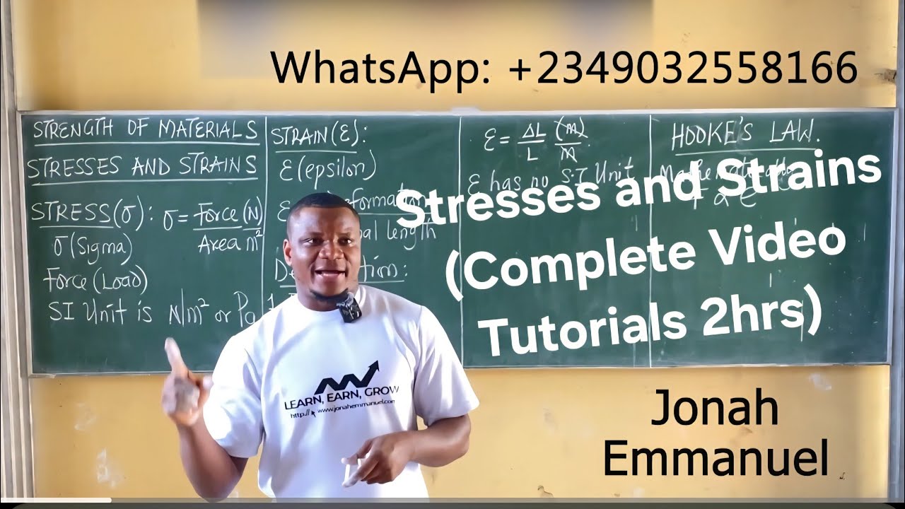 Stresses and Strains Engineering Mechanics | Stress, Strain, Young's Modulus - Strength of Materials