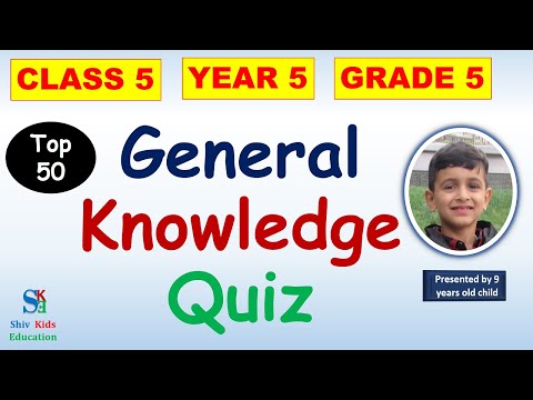 Top 50 GK questions for class 5 with answers