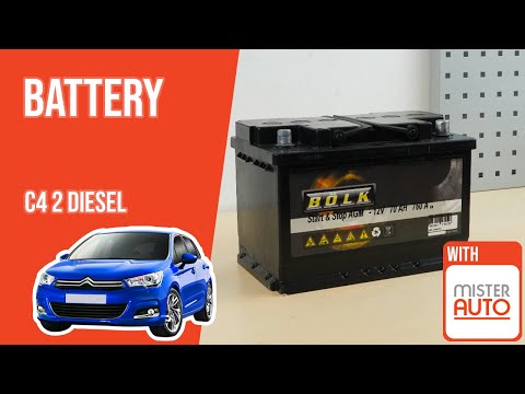 How to replace the car battery Citroën C4 mk2 1.6 HDI 🔋