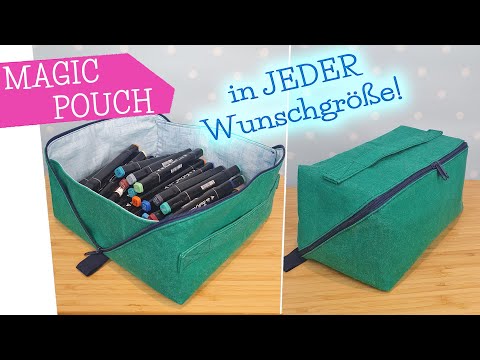 sew a Magic Pouch in ANY desired size and ratio | Wide Open Pouch Tutorial | sewing tutorial