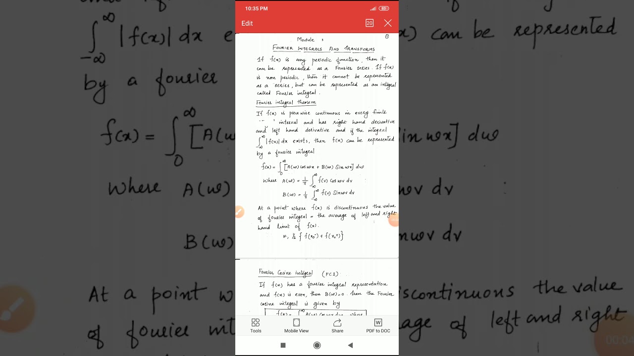 Module 5- Fourier integrals and transforms