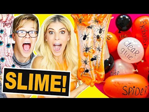 DIY Balloon Slime Halloween Challenge! (Making Slime with Balloons) Video