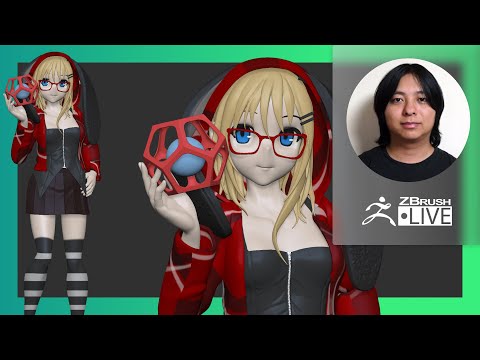 LIVE Look Into ZBrush 2022! Designing a Character From Scratch - Daisuke Narukawa