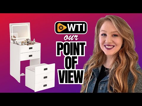 3 in 1 Vanity Desk with Flip Top Mirror - WTI product video review