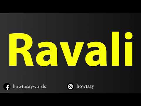How To Pronounce Ravali