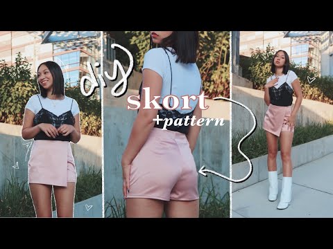 How to Make a Skort + PATTERN // diy easy beginner sewing project