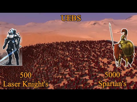 500 Laser Knight's vs 5000 Spartan's | Ultimate Epic Battle Simulator |