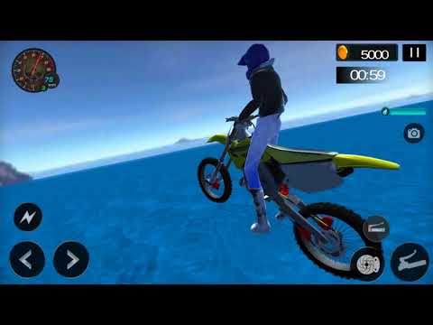 Beach Water Surfing Games: Bike Race Video