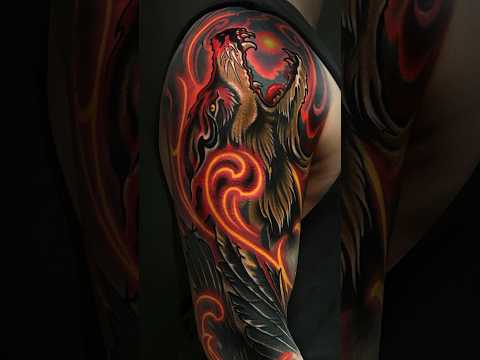 Our concept is the Norse story of Fenrir the wolf devouring the sun during Ragnarok. #wolftattoo