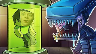 ГРЕННИ И ДЕДУЛЯ против ЧУЖОГО В МАЙНКРАФТ Летающая тарелка хищника Minecraft ALIEN vs PREDATOR