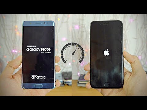 Samsung Galaxy NOTE FE vs iPhone 7 Plus - Speed Test! (4K)