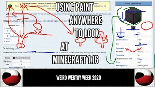 [Weird Webtoy Week 2020] Using Desktop Painter to Look at Minecraft 1.16
