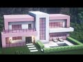 Minecraft 🌸 How to Build a Large Modern House Tutorial #157