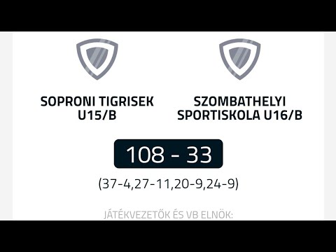 Soproni Tigrisek SE U 15/B-Szombathelyi Sportiskola U16/B