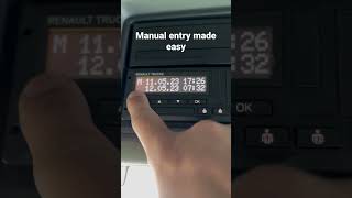 Manual entries made easy #hgvdriver #trucker #tacho