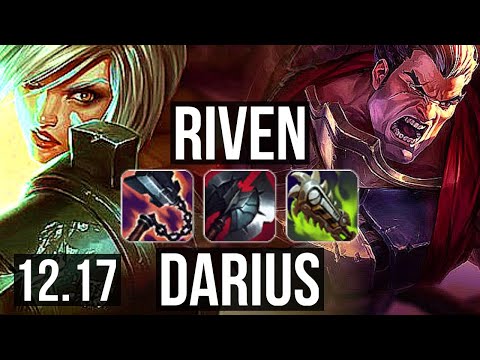 RIVEN vs DARIUS (TOP) | 82% winrate, 11/1/2, Legendary | EUW Challenger | 12.17