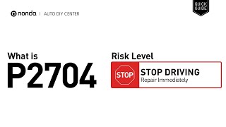 dtc p2704 quickly Fix