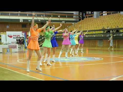 Mażoretki 'Finezja' - Wschowa| 2 baton mini formation  Majorettes | Tarnobrzeg