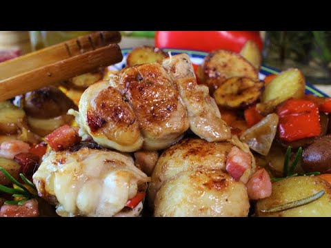 INVOLTINI DI POLLO RIPIENI con VERDURE tutto in una padella INVOLTINI DI POLLO pancetta e verdure