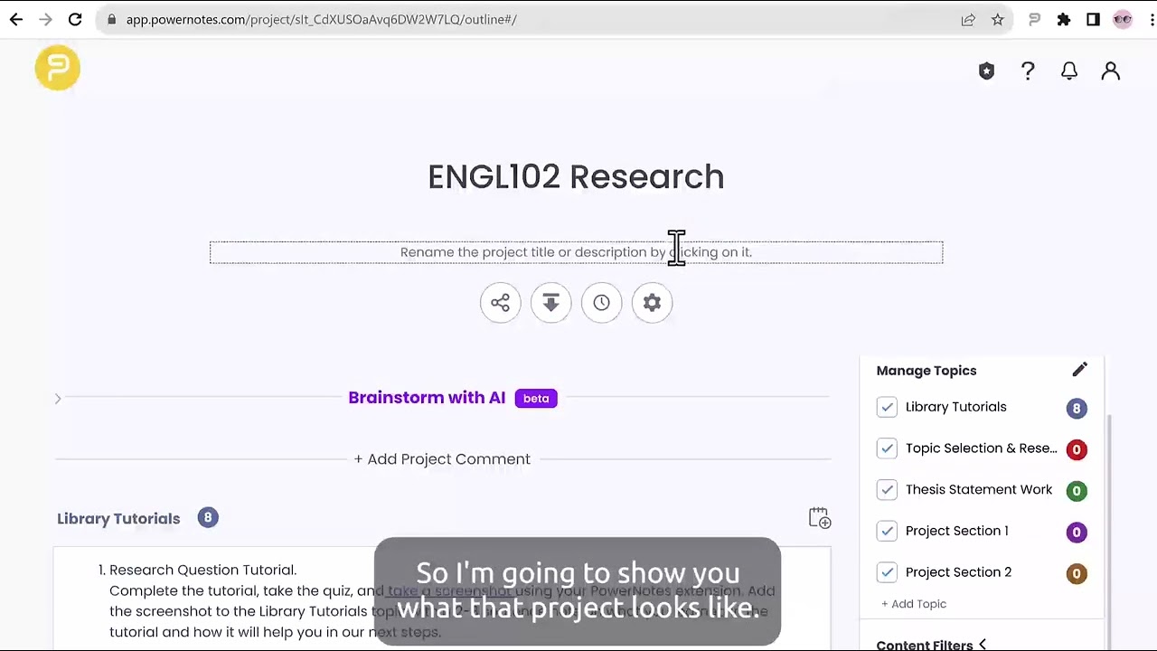 Lesson Plan: Learning the Library with PowerNotes