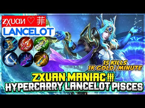 Zxuan MANIAC !!! The HyperCarry Lancelot Pisces [ zχυαи ♡ 菲 Lancelot ] Mobile Legends Video