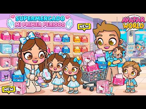 COMPRANDO el KIT DE PRIMER PERIODO para mi Hija 🩸🩹🛒 en el Nuevo Supermercado en Avatar World