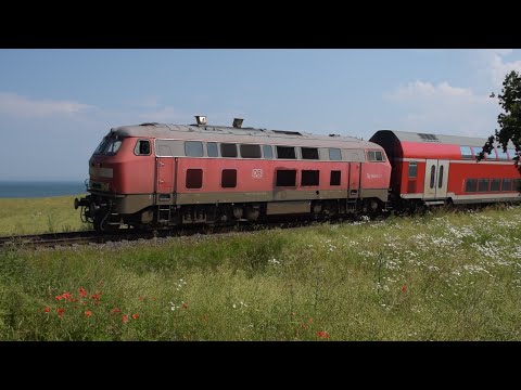 218 330 auf der Vogelfluglinie - Lübecker Testmotor CAT 3516B HD im Einsatz!