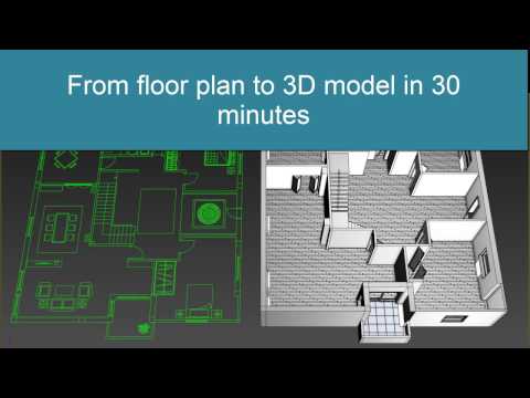 3ds Max Modeling Apartman in 30 minutes from .dwg file with exercise file