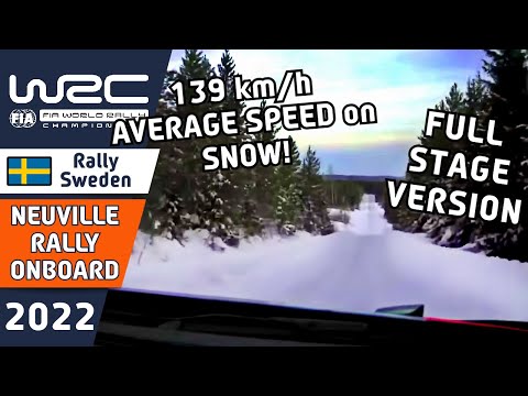 Thierry Neuville Rally Onboard on Snow - Fastest Stage of WRC Rally Sweden 2022