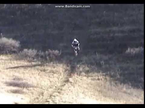 Dirtbike crash off huge jump