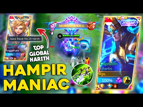 KETEMU TOP GLOBAL HARITH! MARTIS GW HAMPIR MANIAC WOY! | GAMEPLAY TOP GLOBAL MARTIS INDONESIA - MLBB